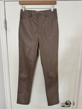 Women’s LaPointe Faux Leather Skinny Pants in Taupe